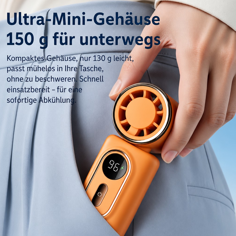🏖️ 3000mAh USB-Clip-Ventilator – 360° Drehbar, Ultra-Portabel🌬️ | Für Reisen ✈️ Büro 💼 Kinder 👶 | Klemmen Sie Ihn Überall Fest!