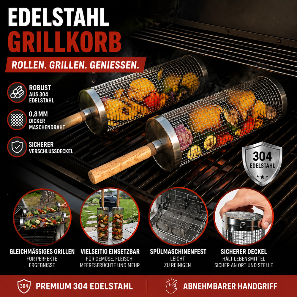 Rollende Grillmand