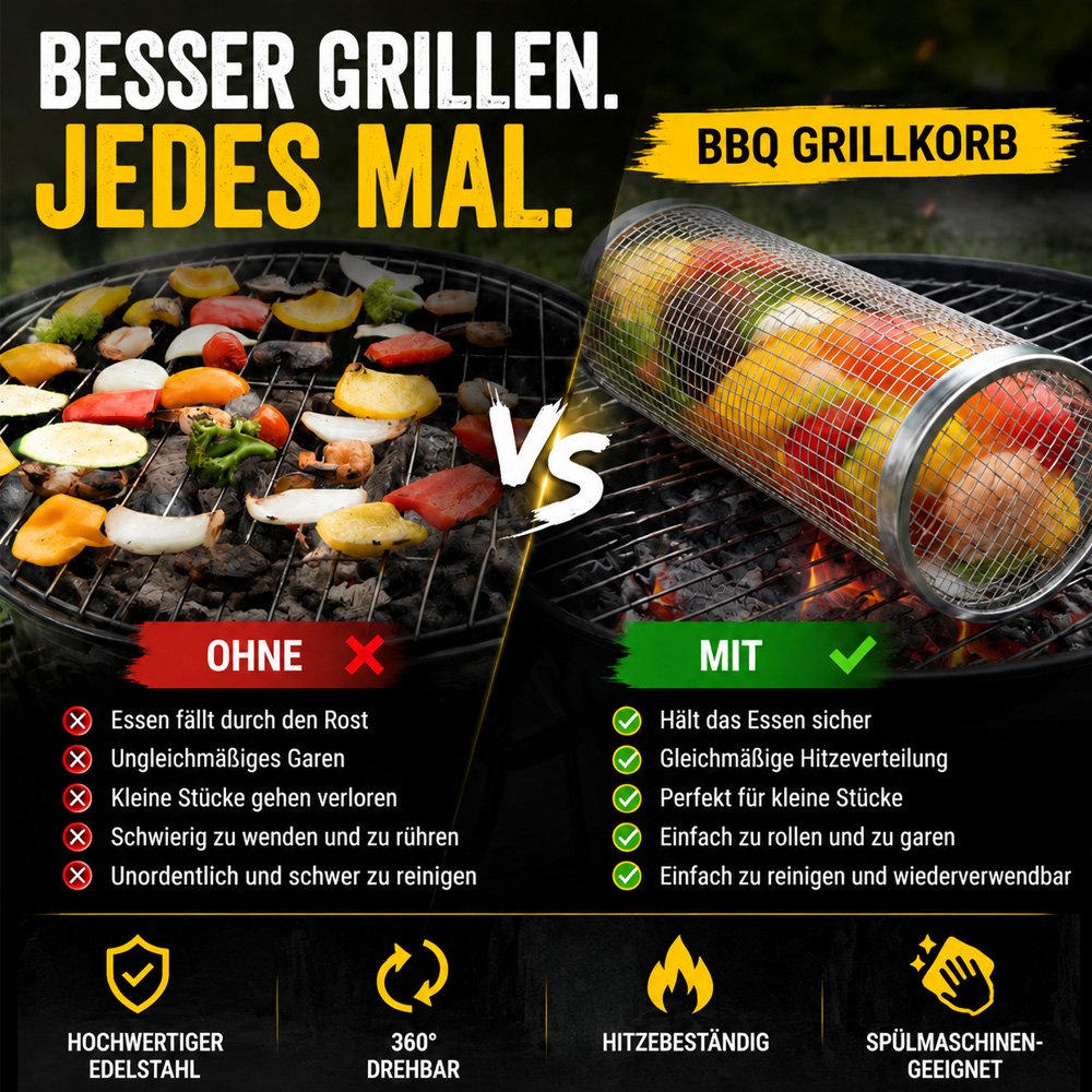 Rollende Grillmand