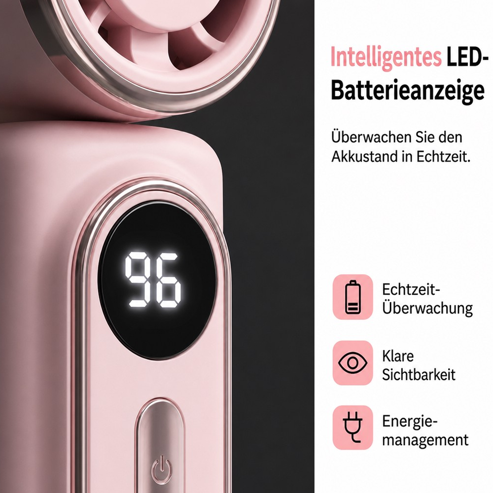 🏖️ 3000mAh USB-Clip-Ventilator – 360° Drehbar, Ultra-Portabel🌬️ | Für Reisen ✈️ Büro 💼 Kinder 👶 | Klemmen Sie Ihn Überall Fest!