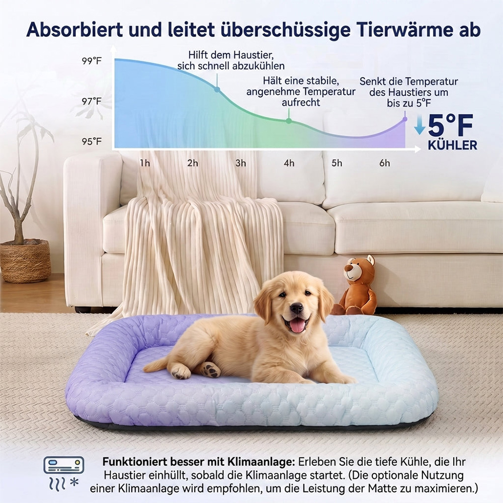 ❄️Atmungsaktive Premium-Kühlmatte für Hunde & Katzen – Kühl, weich & komfortabel🐾
