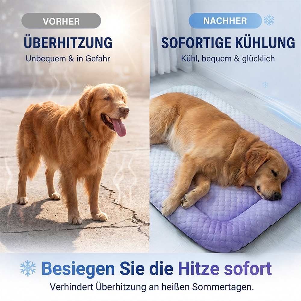 ❄️Atmungsaktive Premium-Kühlmatte für Hunde & Katzen – Kühl, weich & komfortabel🐾