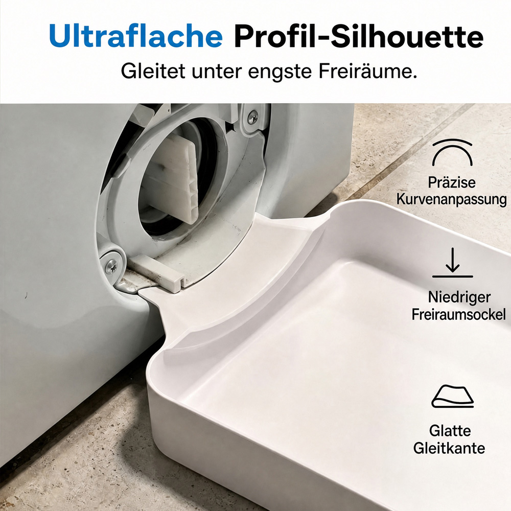 Universelle Auffangwanne für Frontlader-Waschmaschinen