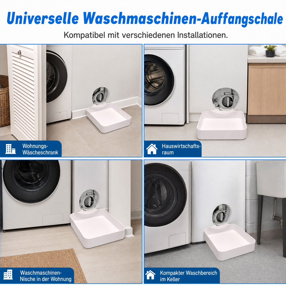 Universelle Auffangwanne für Frontlader-Waschmaschinen