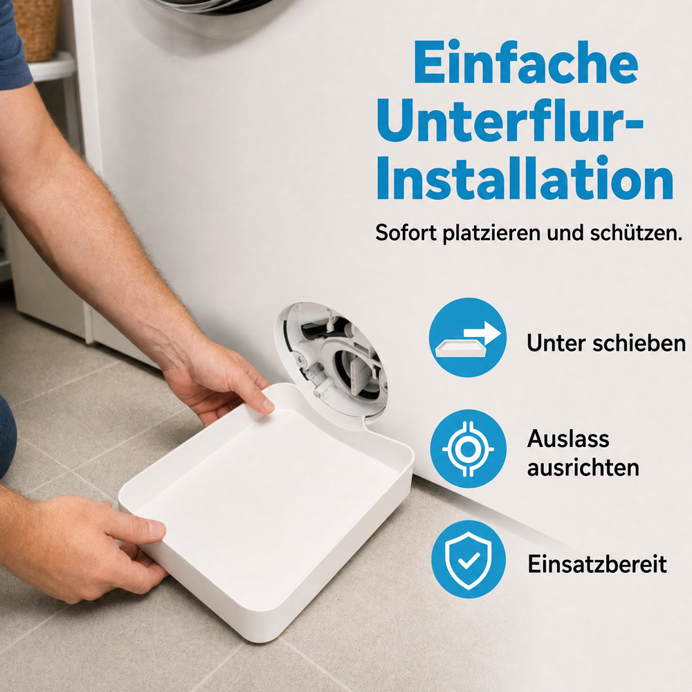 Universelle Auffangwanne für Frontlader-Waschmaschinen