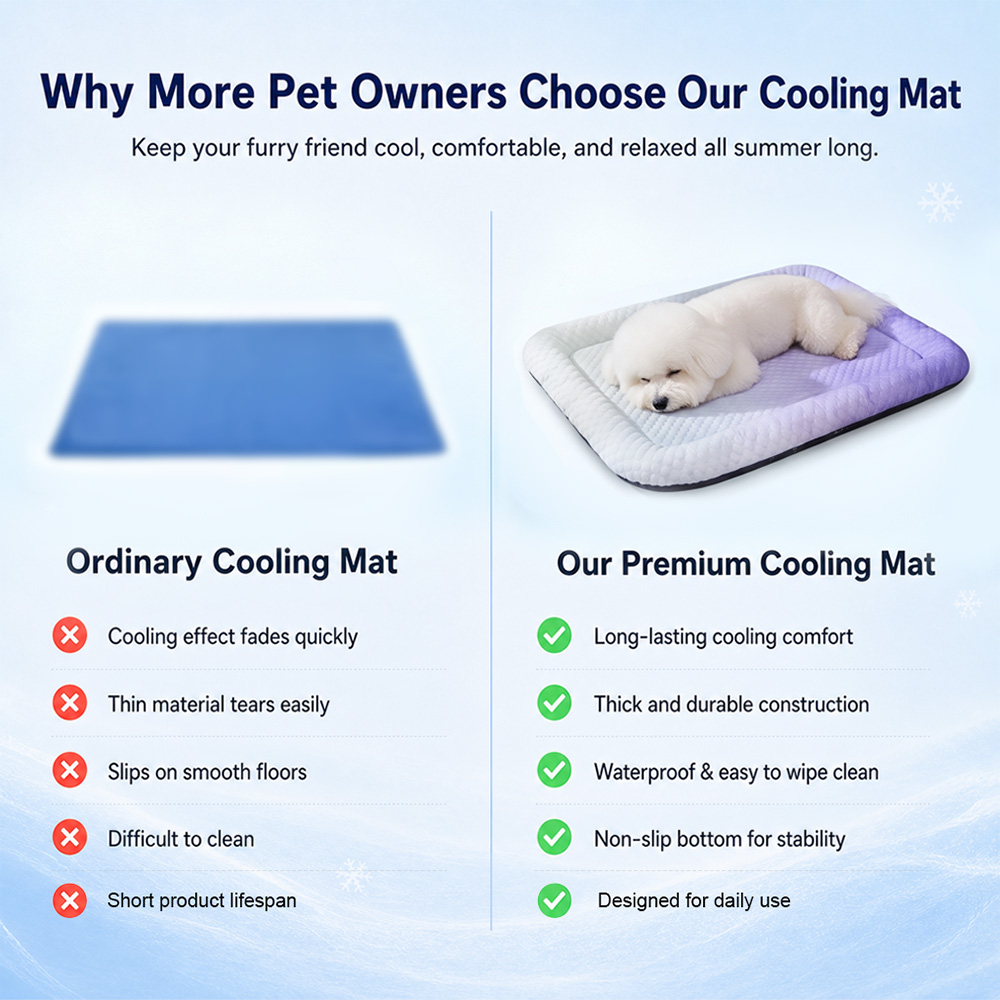 ❄️Atmungsaktive Premium-Kühlmatte für Hunde & Katzen – Kühl, weich & komfortabel🐾