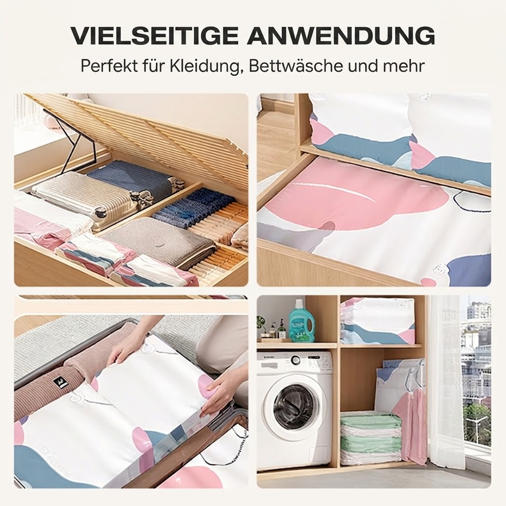 ✨🔒【Mehr kaufen, mehr geschenkt】 Pumpenlose Vakuum-Aufbewahrungsbeutel – Platz sparen in 3 Sekunden, ohne sperrige Pumpen! ✨