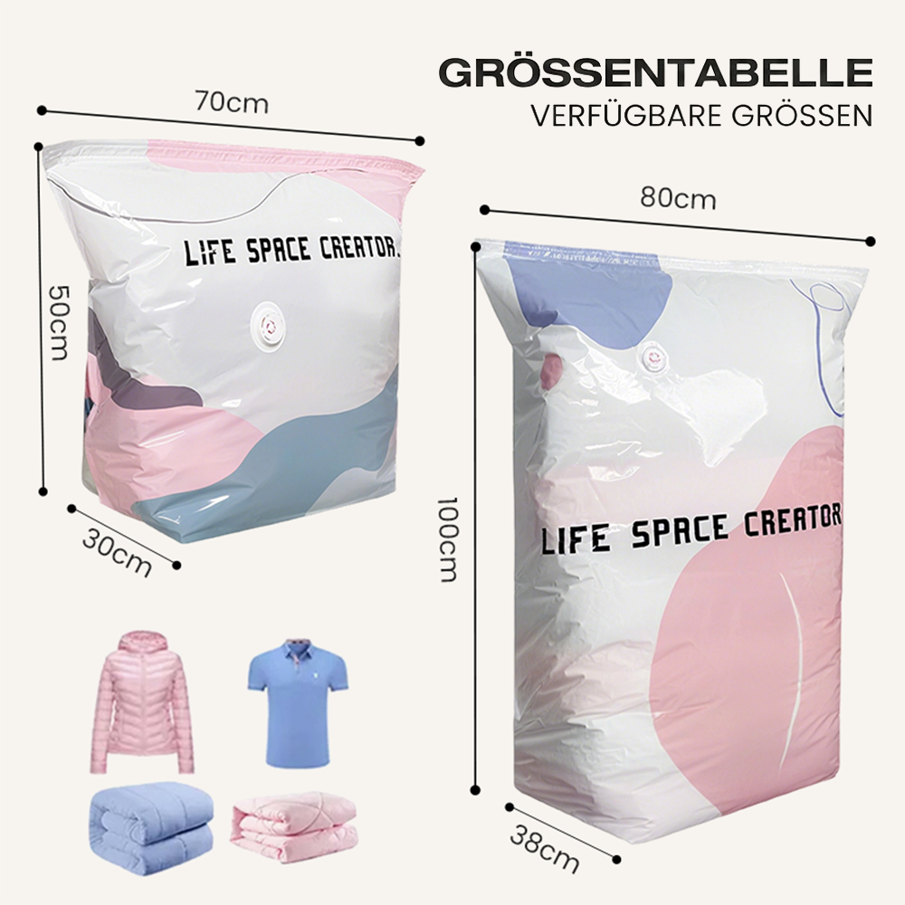 ✨🔒【Mehr kaufen, mehr geschenkt】 Pumpenlose Vakuum-Aufbewahrungsbeutel – Platz sparen in 3 Sekunden, ohne sperrige Pumpen! ✨