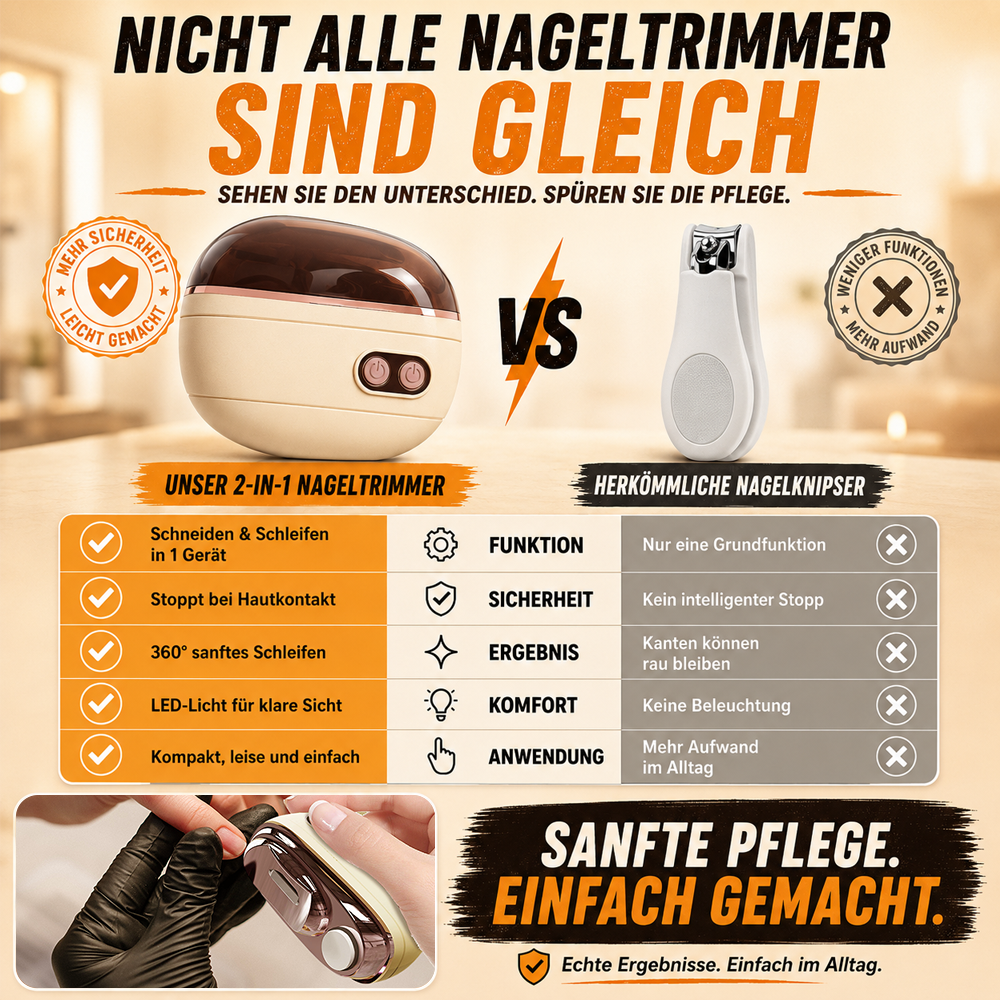 🎁NUR HEUTE: 50 % 🌟 2-in-1-Smart-Elektronagelschere & -Polierer ✂️💅 Die elektrische Nagelpflege für die ganze Familie!