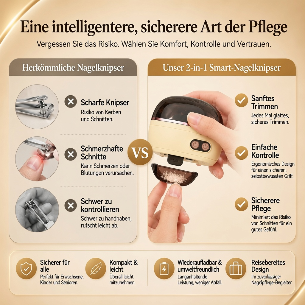 🎁NUR HEUTE: 50 % 🌟 2-in-1-Smart-Elektronagelschere & -Polierer ✂️💅 Die elektrische Nagelpflege für die ganze Familie!