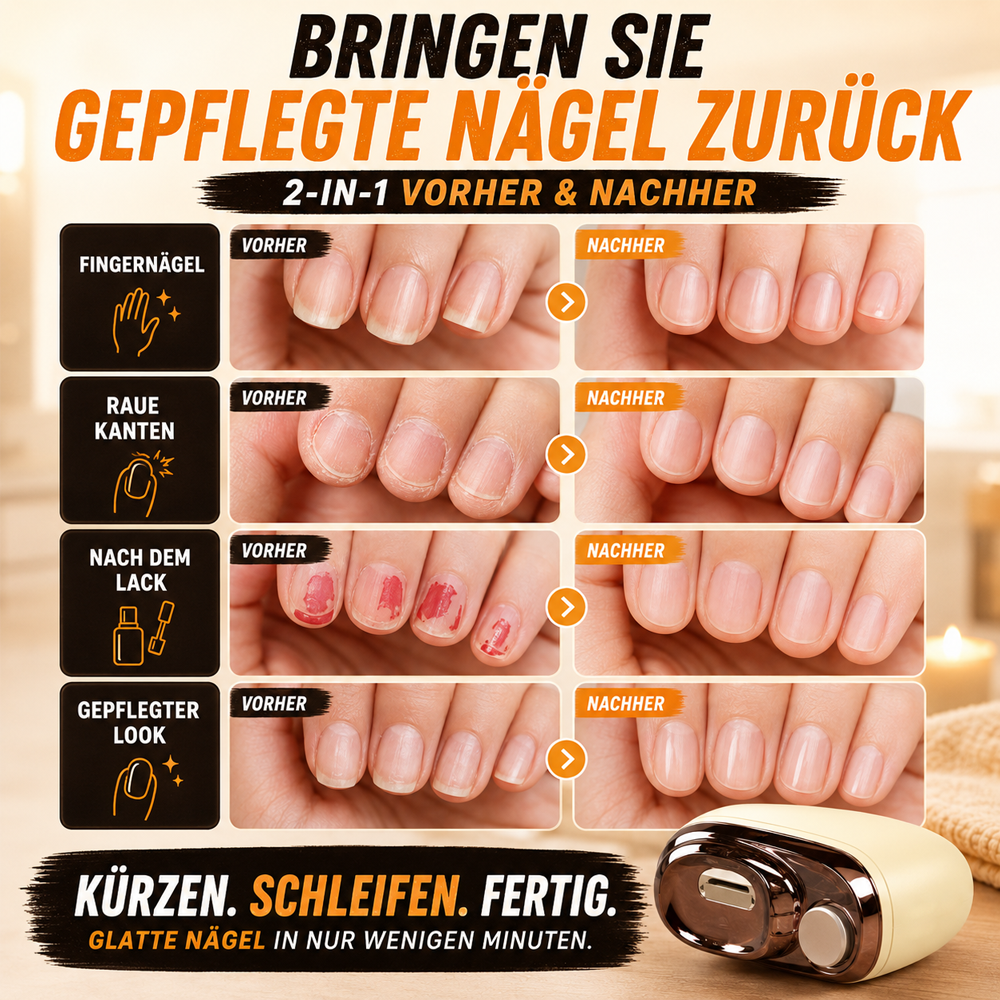 🎁NUR HEUTE: 50 % 🌟 2-in-1-Smart-Elektronagelschere & -Polierer ✂️💅 Die elektrische Nagelpflege für die ganze Familie!