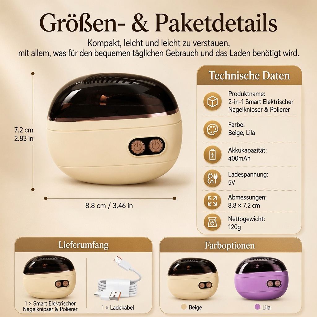 🎁NUR HEUTE: 50 % 🌟 2-in-1-Smart-Elektronagelschere & -Polierer ✂️💅 Die elektrische Nagelpflege für die ganze Familie!