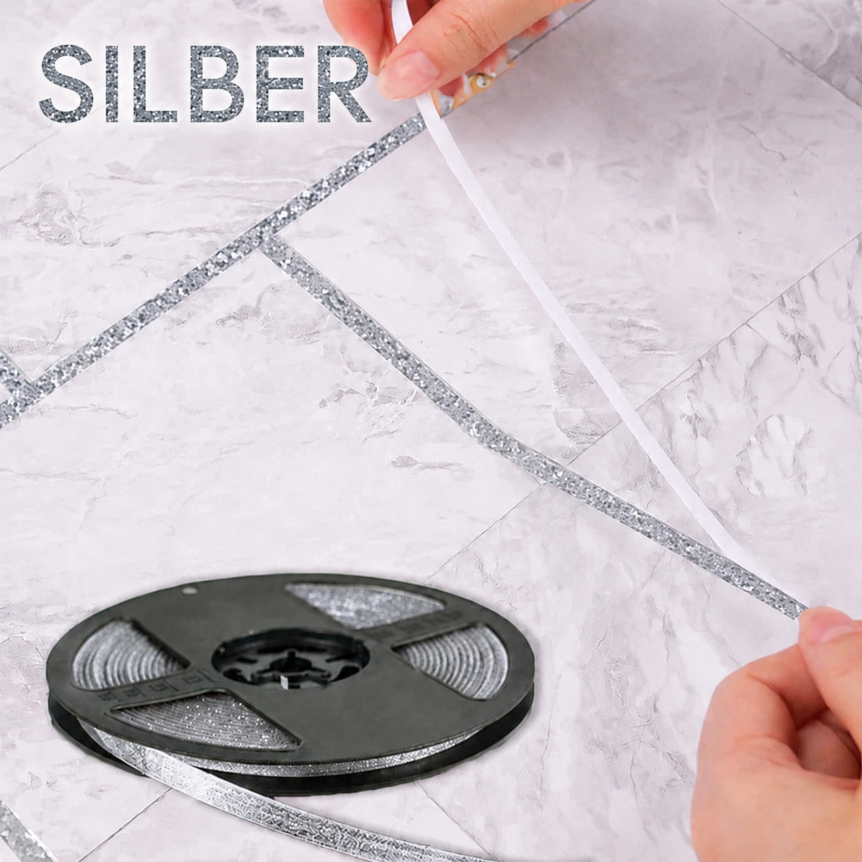 🛡️ LIMITIERT: 1+1 GRATIS! ⏰ Selbstklebender Dichtstreifen für Fliesenfugen (8mm x 6m) – Wasserdicht, Schimmelresistent & Professionelles Finish ✨