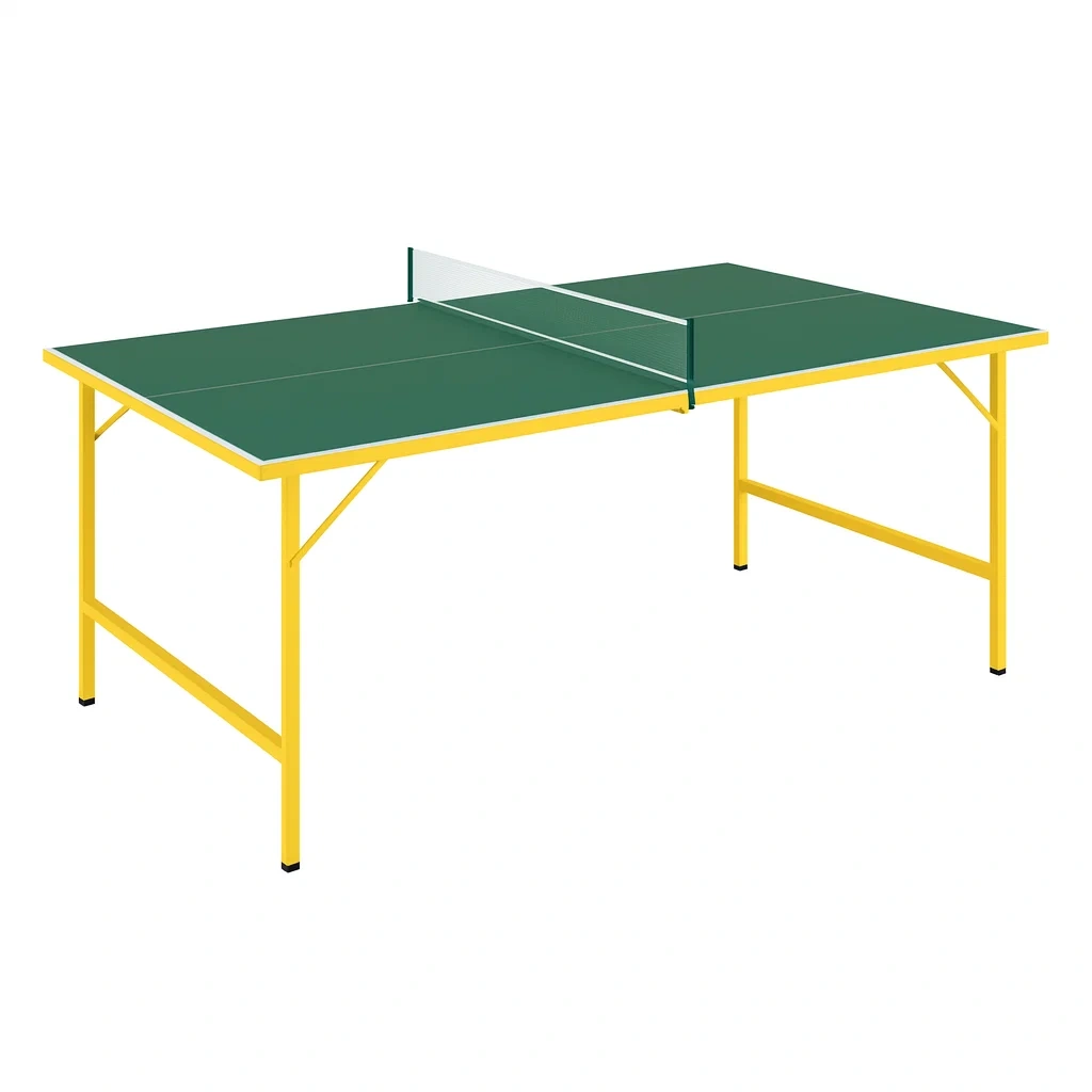 Stół tenisowy wewnętrzny stalowy zielony/żółty 274x152,5x76 cm-Furniivora