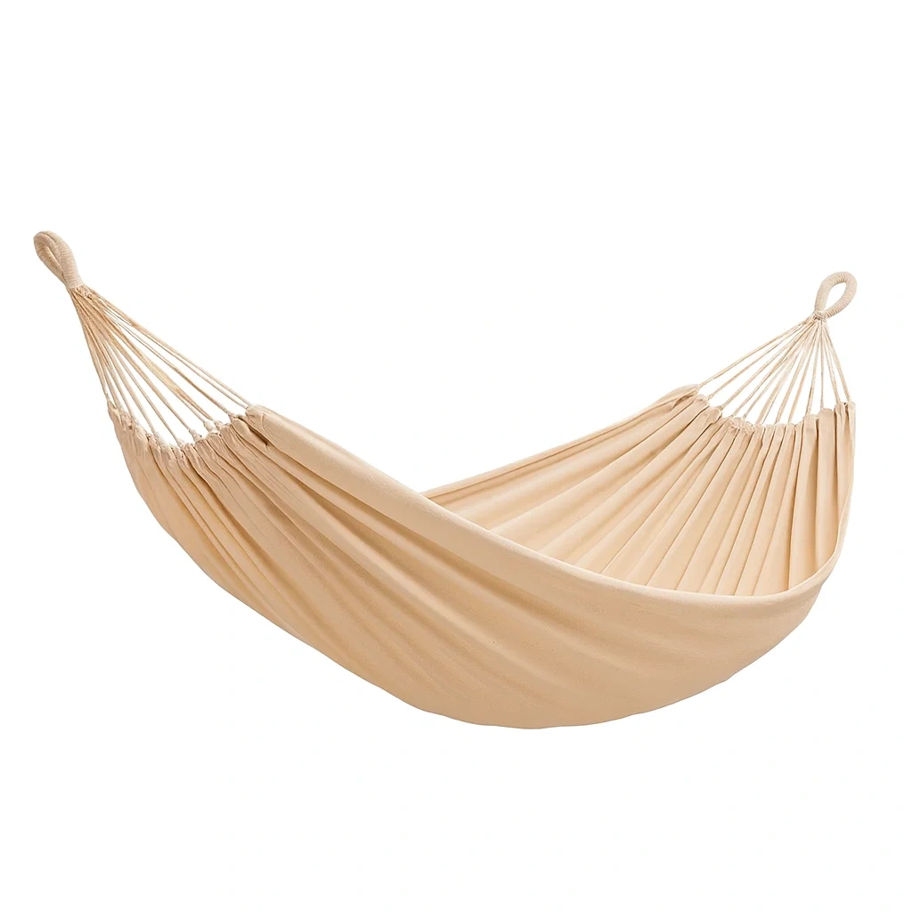 Hamak bawełniany beżowy 200x150 cm-Furniivora