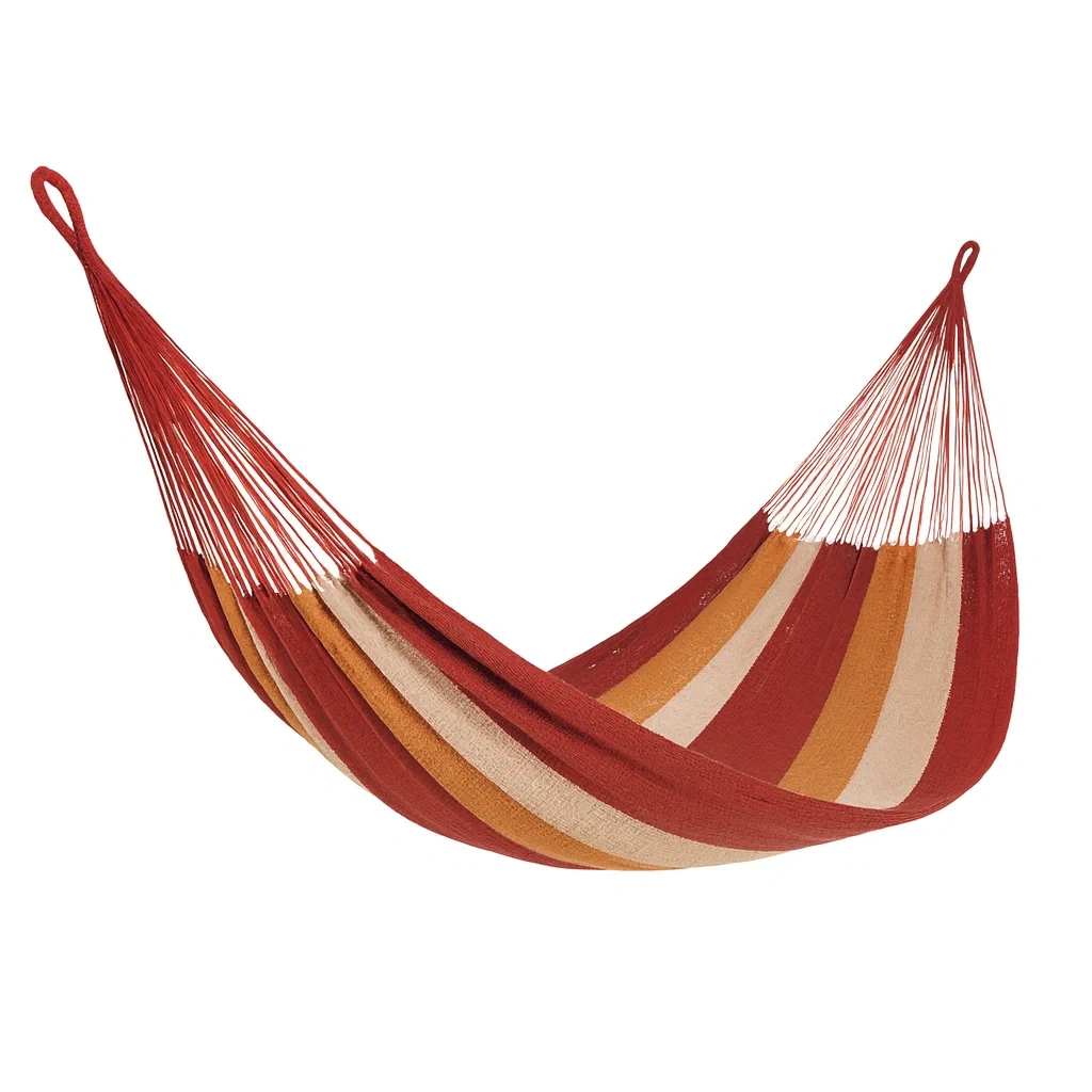 Hamak bawełniany pomarańczowo-czerwony 200x150 cm-Furniivora