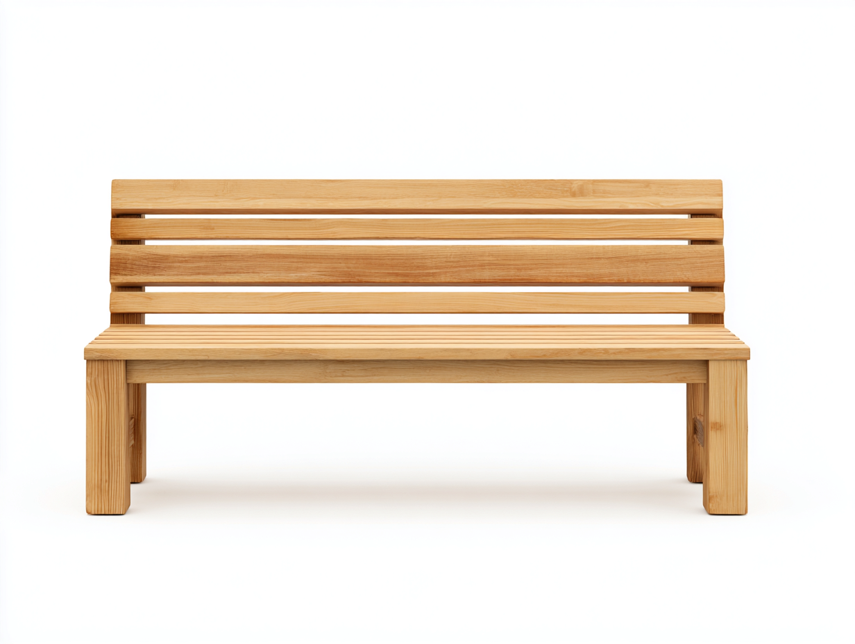 Banc de jardin - bois - 155x52x80 cm - bois naturel - moderne-Doloaspace