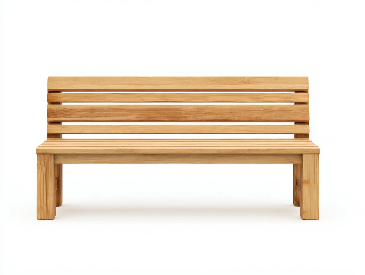Banc de jardin - bois - 155x52x80 cm - bois naturel - moderne-Doloaspace