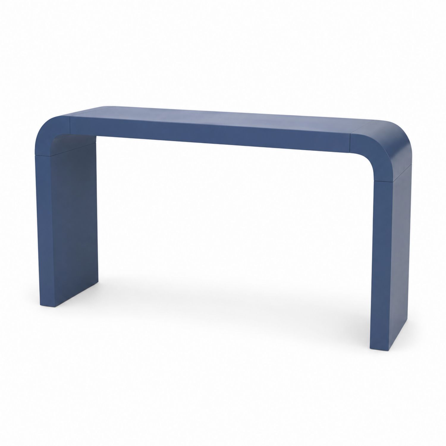Holz Konsolentisch U-Form 120 cm Blau