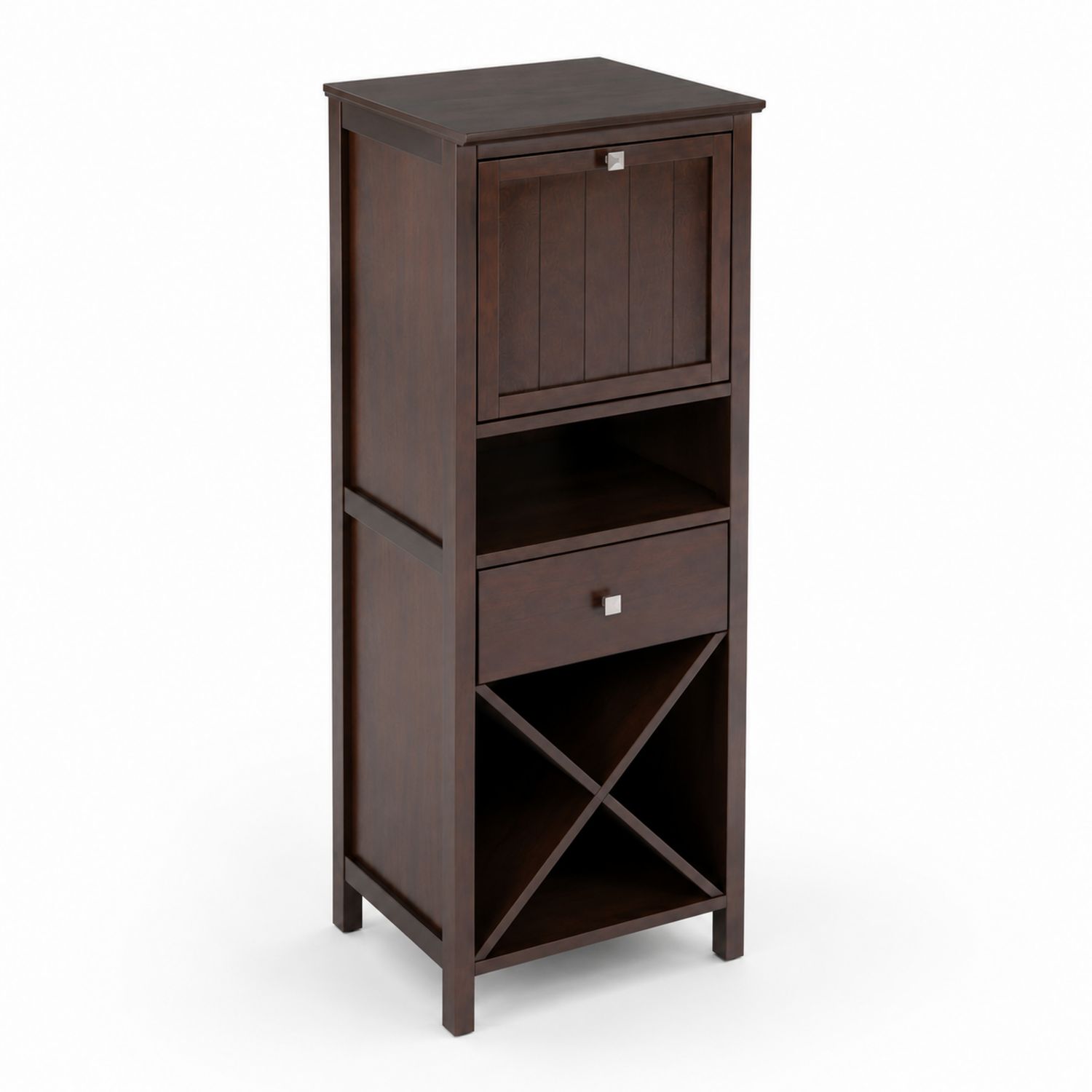 Holz-Sideboard mit Stauraum 140x50x30cm Dunkelbraun