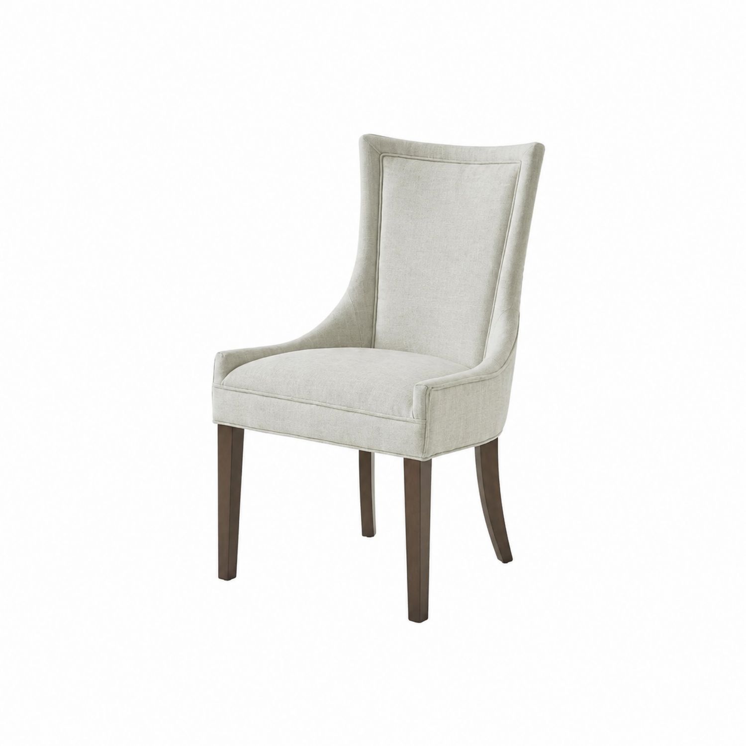 Esszimmerstuhl Leinen Holzbeine Beige