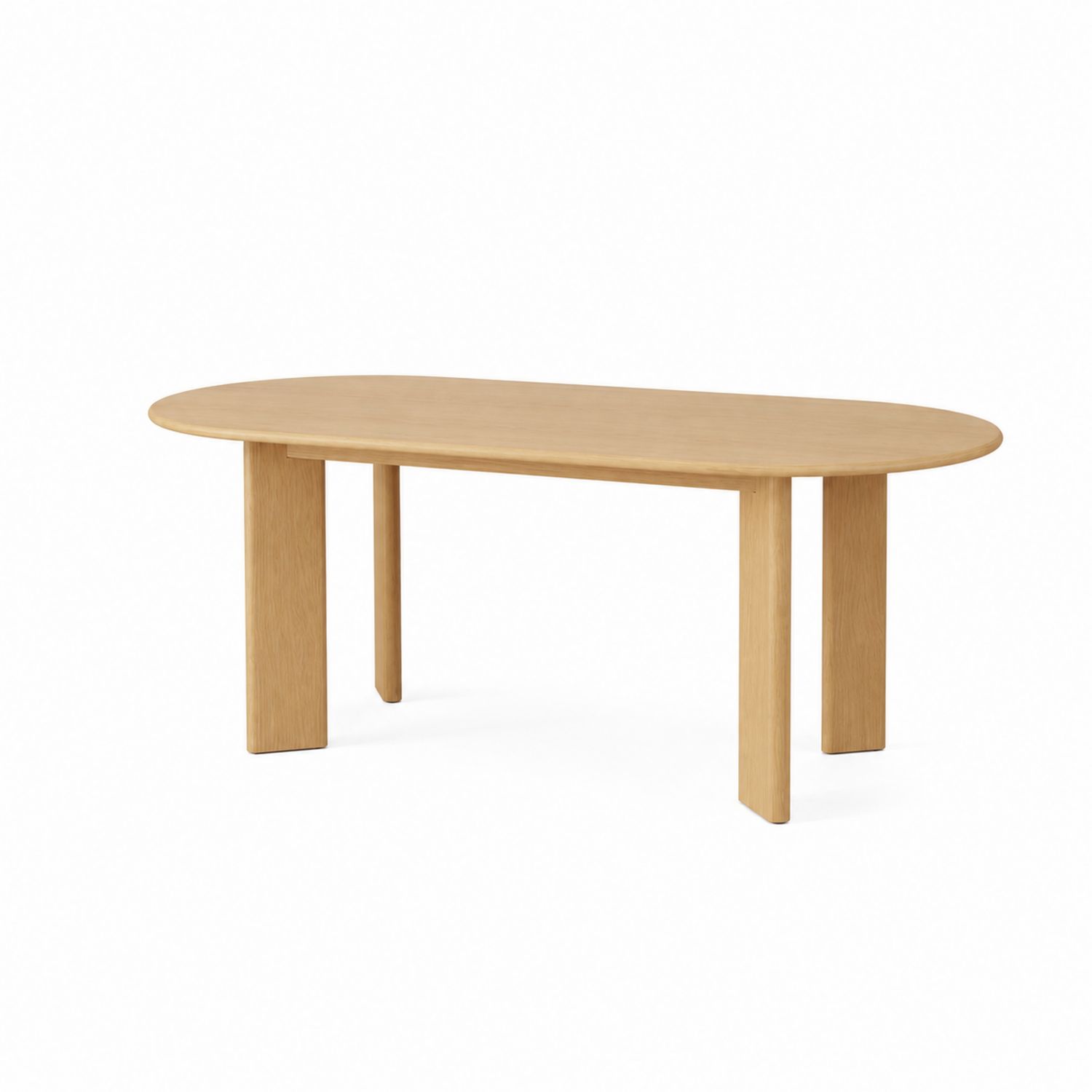 Esstisch Oval Holz Eiche 200x90x75cm Natur