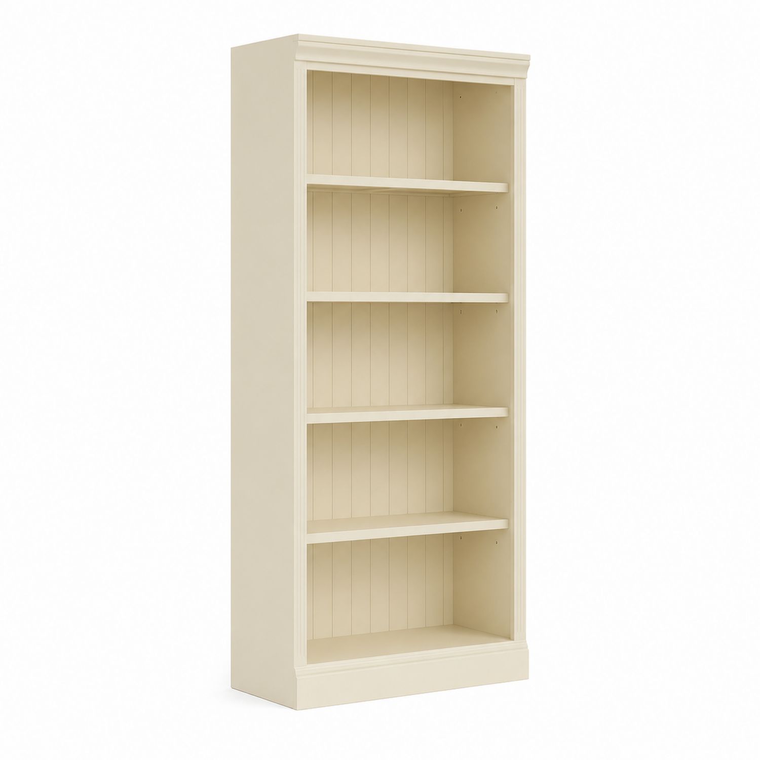 Bücherregal Holz 180cm x 80cm x 30cm Creme