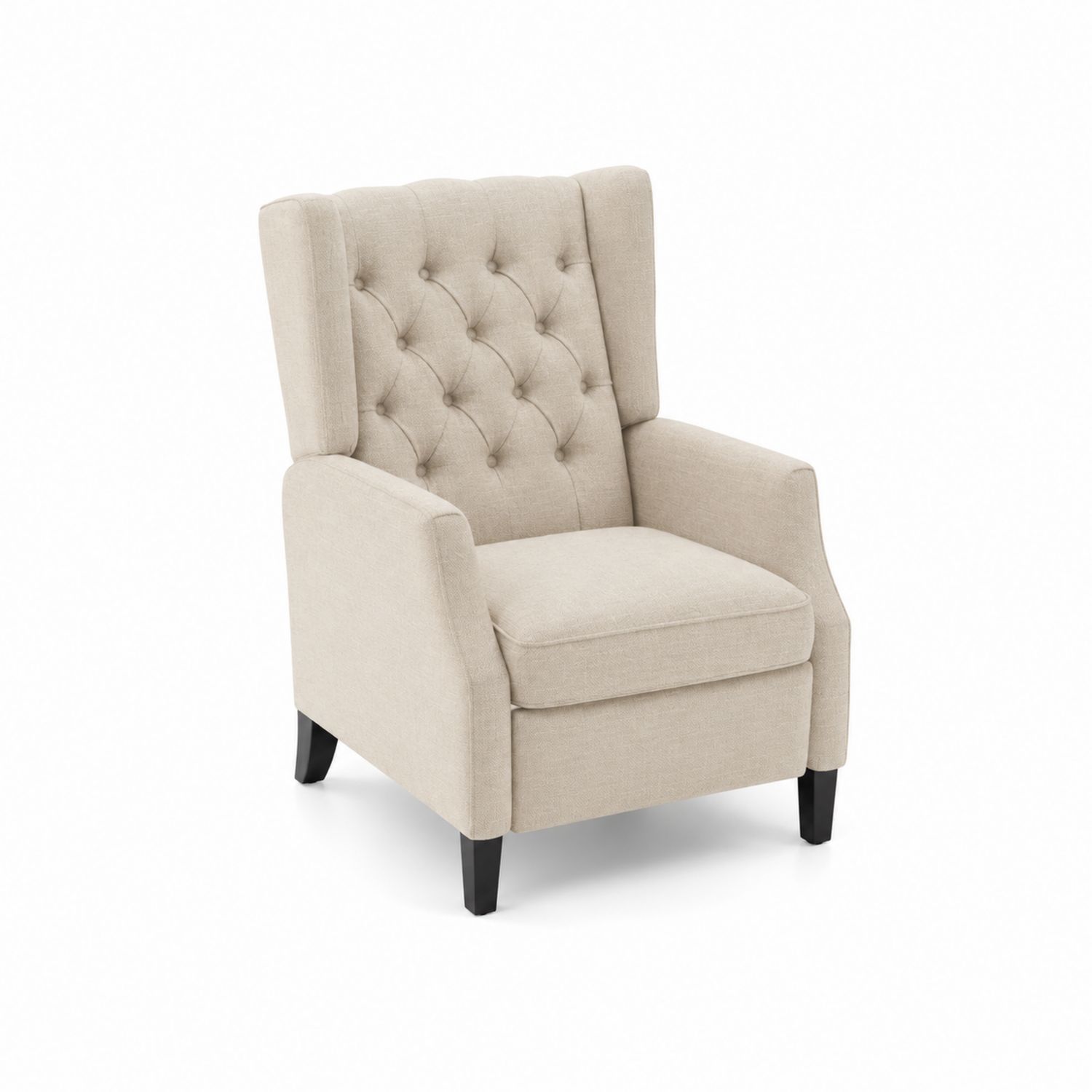 Stoff Sessel mit hoher Rückenlehne Beige