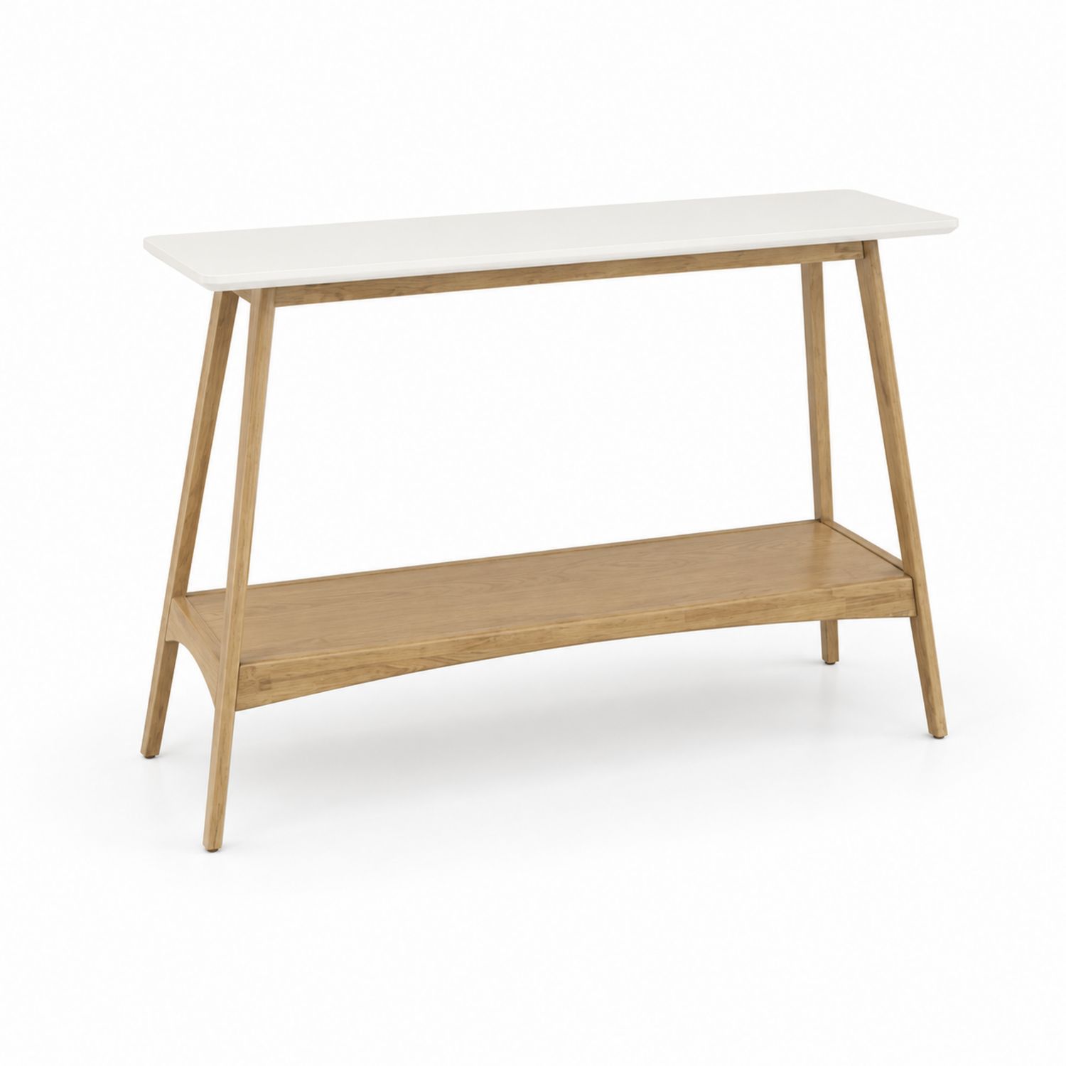 Konsolentisch rechteckig 120x40x80cm Eichenholz Weiß
