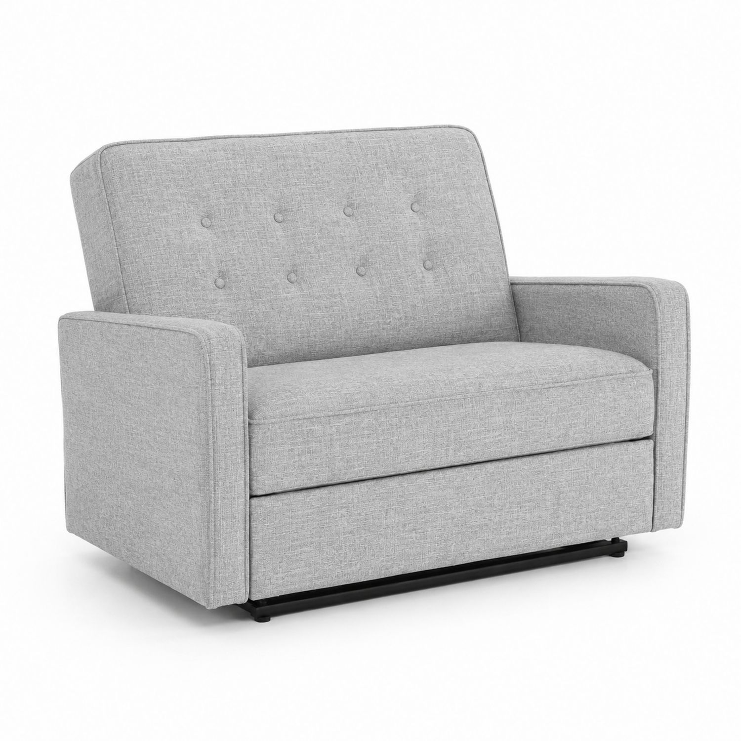 Sofa Zweisitzer Stoff Hellgrau