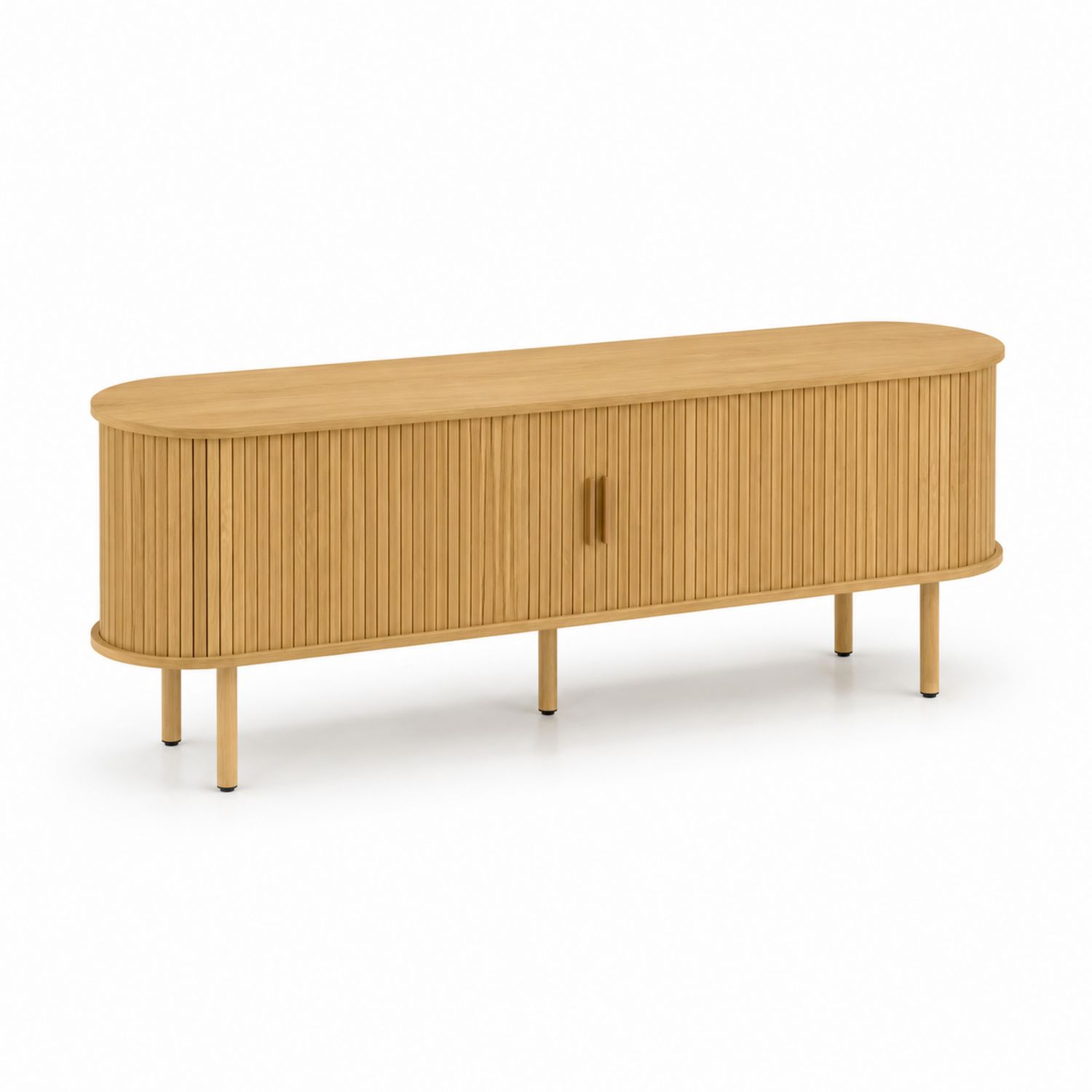 TV-Schrank oval 180 cm Eiche Braun