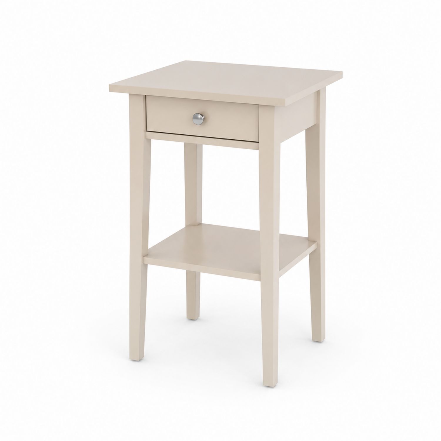 Holz Beistelltisch mit Schublade Beige