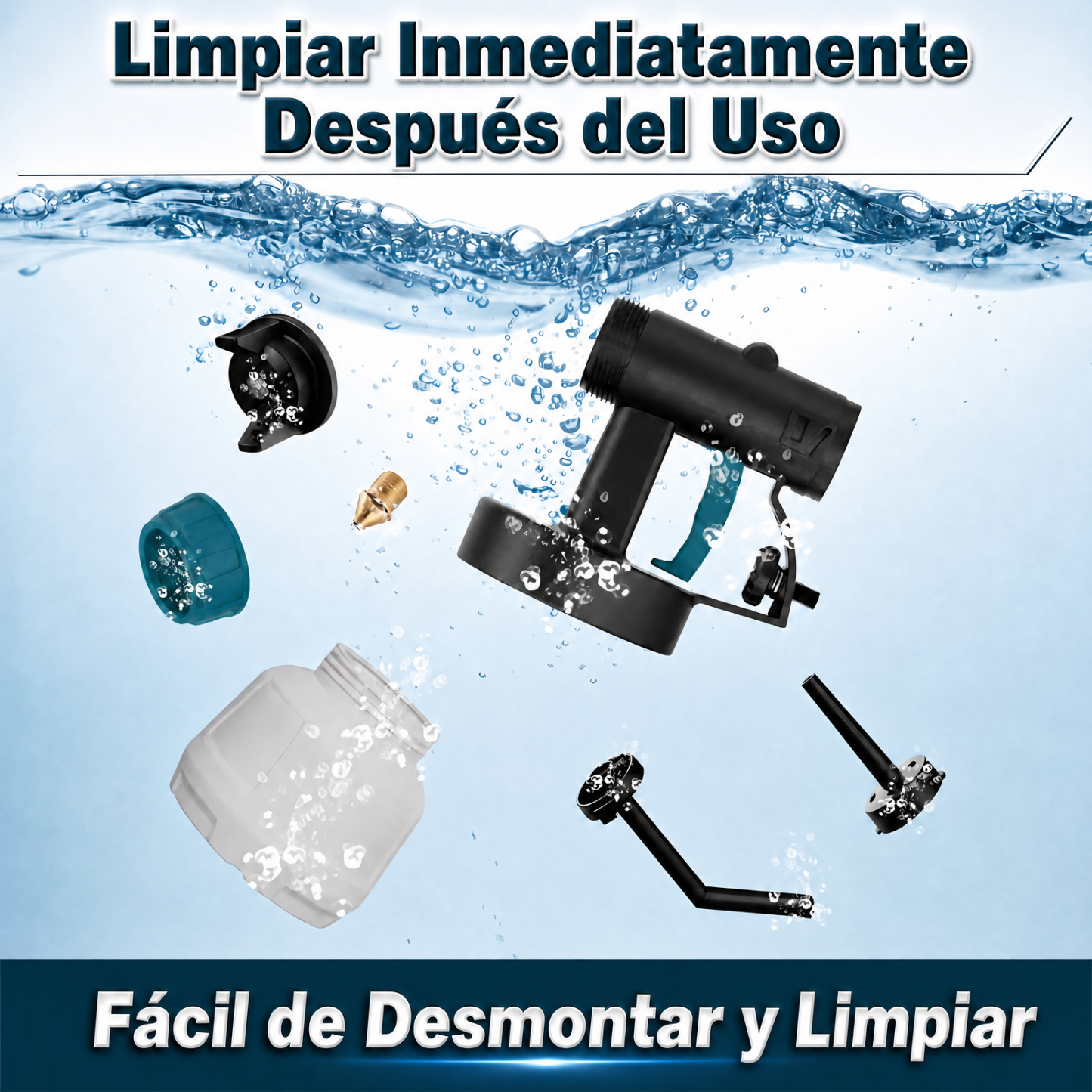 Una pistola pulverizadora de pintura inalámbrica con 2 baterías, ideal para pintar casas, muebles y cercas de forma doméstica o de bricolaje.