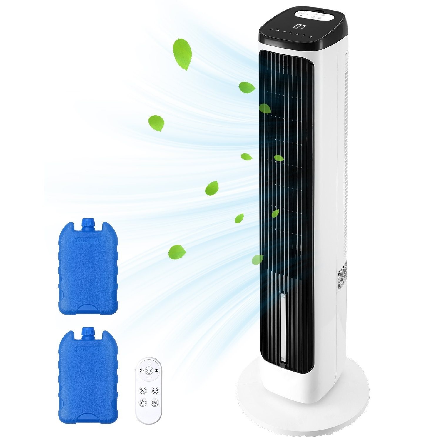 Ventilateur Tour Silencieux 70° Oscillant, 9 Vitesses, 4 Modes, Minuterie 24 h, Ventilation Puissante 23,3 Pieds/s, Ventilateur sur Pied pour Intérieur
