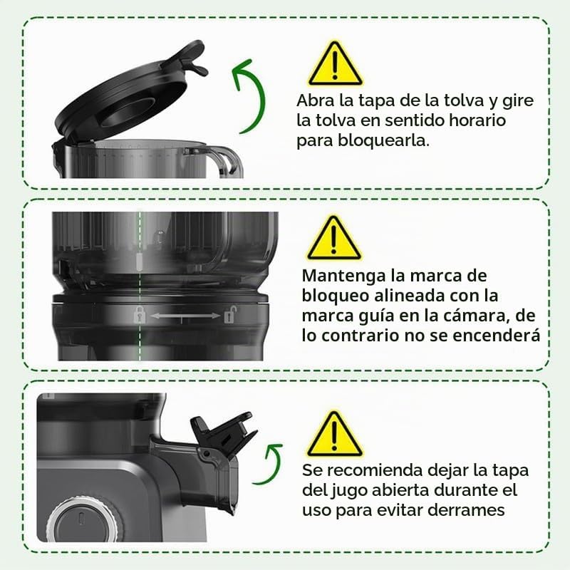 Extracteur de Jus à Froid – Grande Goulotte, Extraction Lente, Séparation des Résidus, Sans BPA