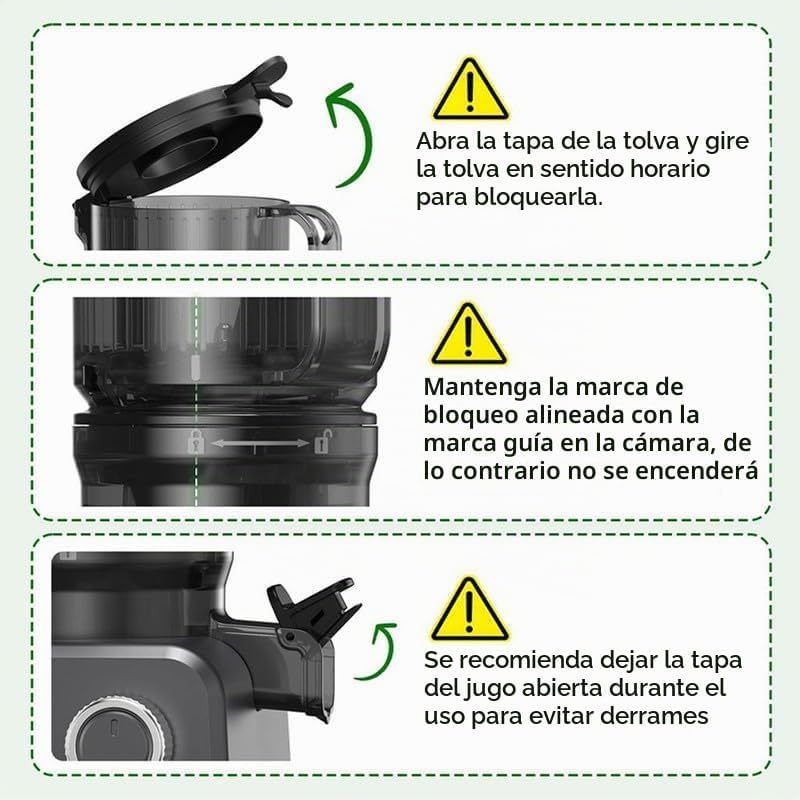 Extracteur de Jus à Froid – Grande Goulotte, Extraction Lente, Séparation des Résidus, Sans BPA