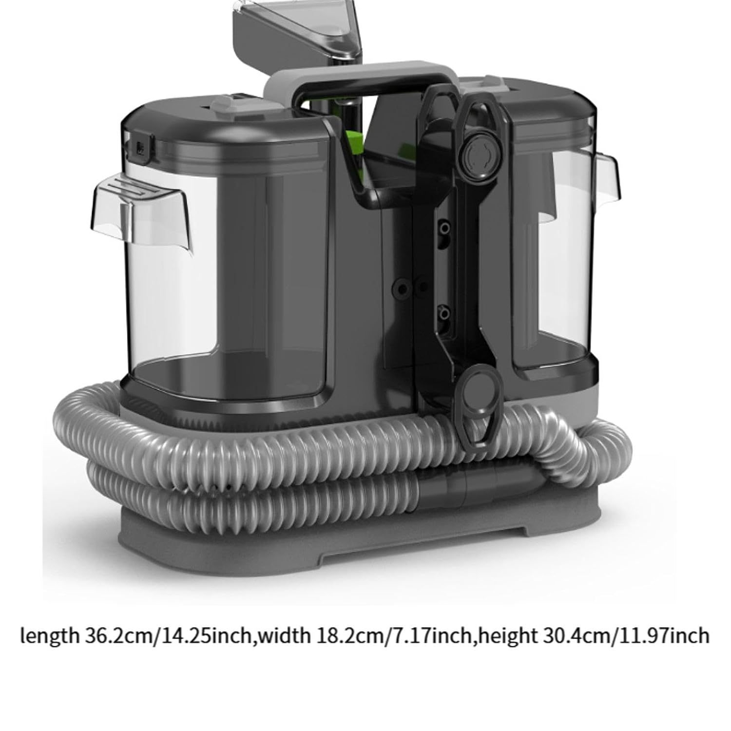 Pulitore per Tessuti 500W, Lavamoquette per Tappeti e Divani, Aspirazione 12 kPa, per Auto e Casa