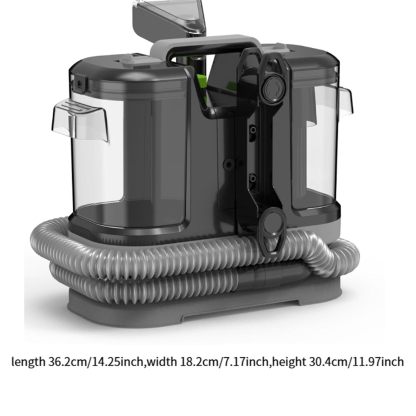 Pulitore per Tessuti 500W, Lavamoquette per Tappeti e Divani, Aspirazione 12 kPa, per Auto e Casa