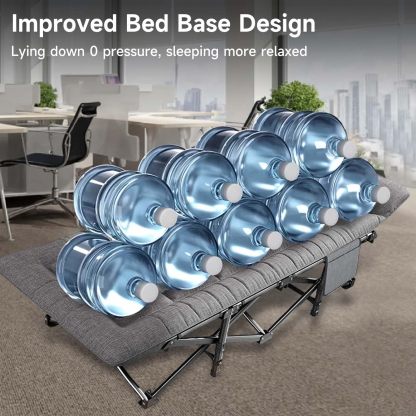 Lettino Relax Extra Large in Cotone con Poggiatesta, Struttura Robusta e Portatile, per Casa, Ufficio e Campeggio