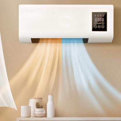 Termoventilatore da Parete 2000W, Solo Aria Calda, con Telecomando, Timer 8 Ore, Riscaldatore Elettrico