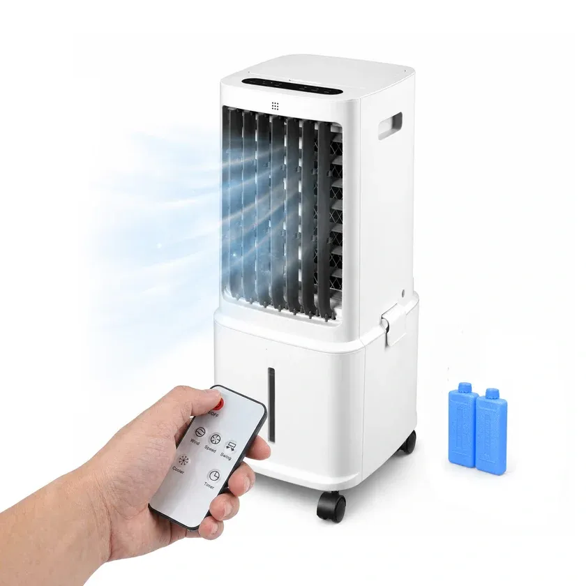 Raffrescatore Evaporativo 8,5L – Telecomando, Display LED, 3 Velocità e Timer 7H