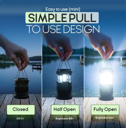 Linterna LED Portátil para Camping | Plegable y a Batería