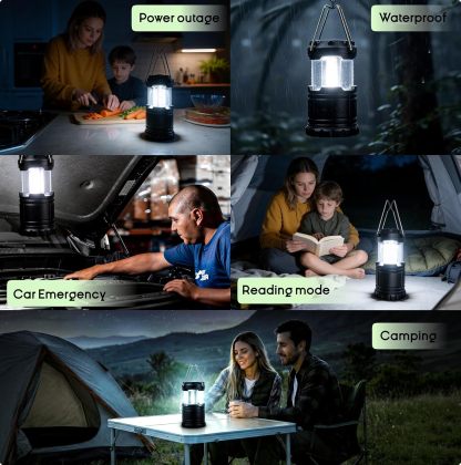 Linterna LED Portátil para Camping | Plegable y a Batería