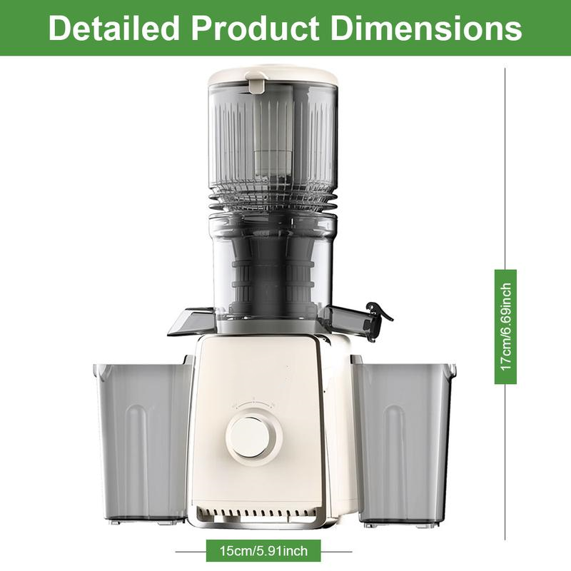 Extracteur de Jus à Pression à Froid 300 W – Grande Ouverture 13,5 cm, Extracteur Lent pour Fruits et Légumes Entiers, Facile à Nettoyer, Utilisation Professionnelle