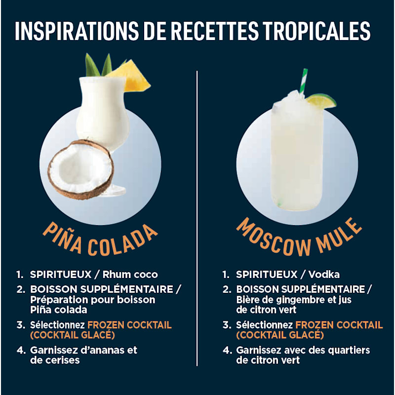 Machine à Boissons Glacées 2,5 L – Granités, Frappés et Milkshakes en 30 Min