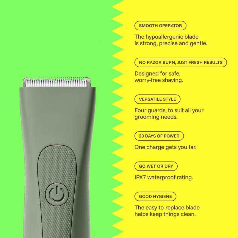 Rasoio Elettrico 4 in 1 Unisex, Impermeabile IPX7, Delicato su Pelle Sensibile, USB Ricaricabile, per Viso e Corpo