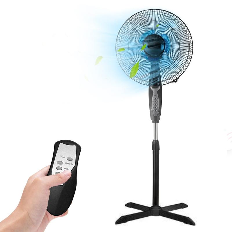 Ventilatore a Piantana 40 cm 40W con Telecomando, Altezza Regolabile fino a 135 cm, 6 Velocità
