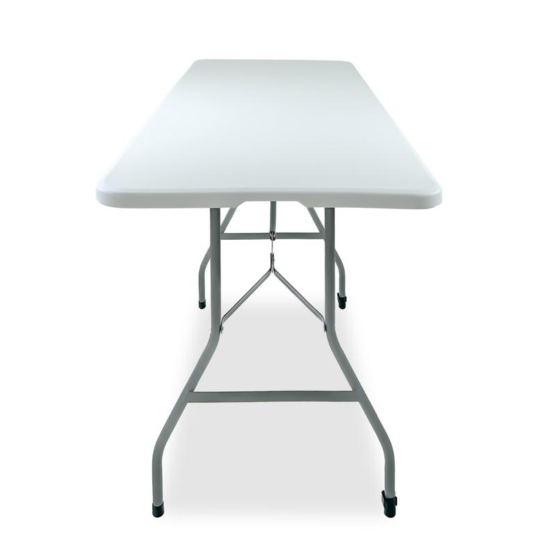 Tavolo Pieghevole Catering 180x70x74 cm Bianco, Salvaspazio, Struttura Robusta, Ideale per Giardino, Campeggio ed Eventi