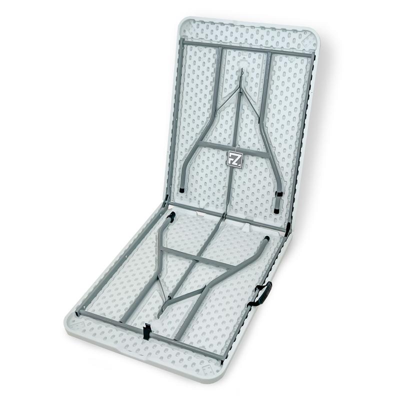 Tavolo Pieghevole Catering 180x70x74 cm Bianco, Salvaspazio, Struttura Robusta, Ideale per Giardino, Campeggio ed Eventi