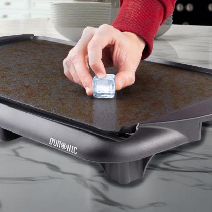 Piastra Elettrica Teppanyaki 2000W, Grill da Tavolo 52x27 cm, Superficie Antiaderente, Termostato Regolabile, per Interno ed Esterno